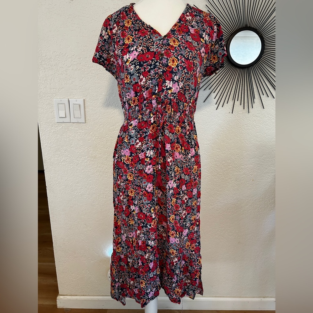 Knox Rose Multicolor Floral Midi Dress
